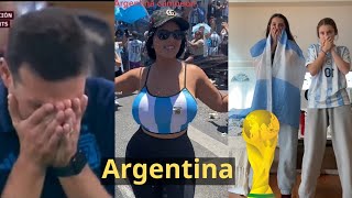جنون مشجعين الأرجنتين بفوز كأس العالم بكاء وردة فعل هستيرية