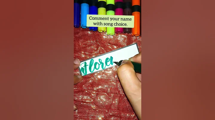 Florence🥰 name calligraphy | brush pen calligraphy | satisfying creative art|WhatsApp status💕#shorts