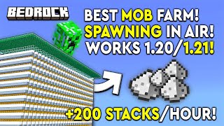 BEST MOB FARM 1.21 Minecraft Bedrock Tutorial - 129,300/HR! - MCPE/Xbox/PS/Switch/PC