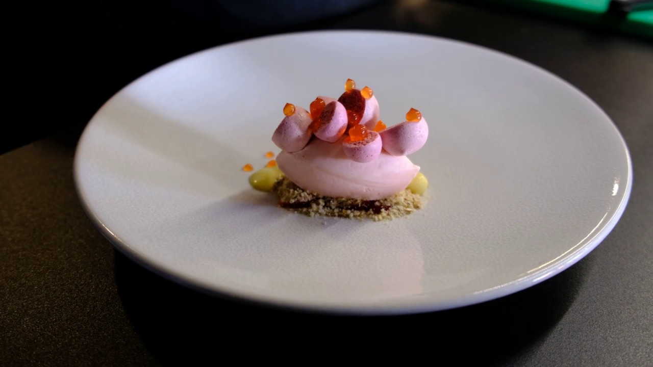 A Michelin star prepared strawberry dessert at restaurant Meliefste ...