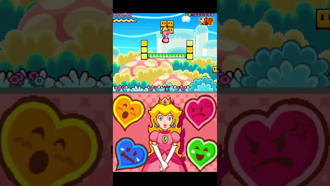 Princess Peach Uses A Spring Jump To Break Some Blocks!