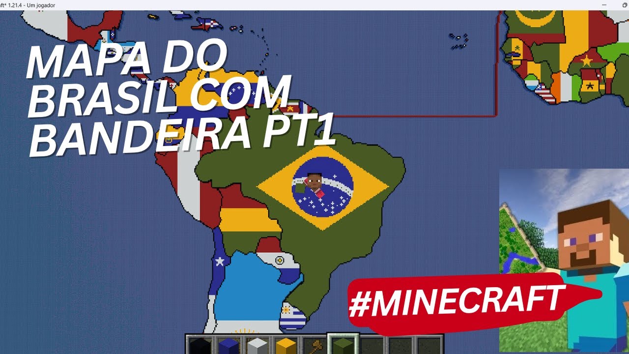Construindo o Mapa do BRASIL no Minecraft Parte 1 - #minecraft # ...