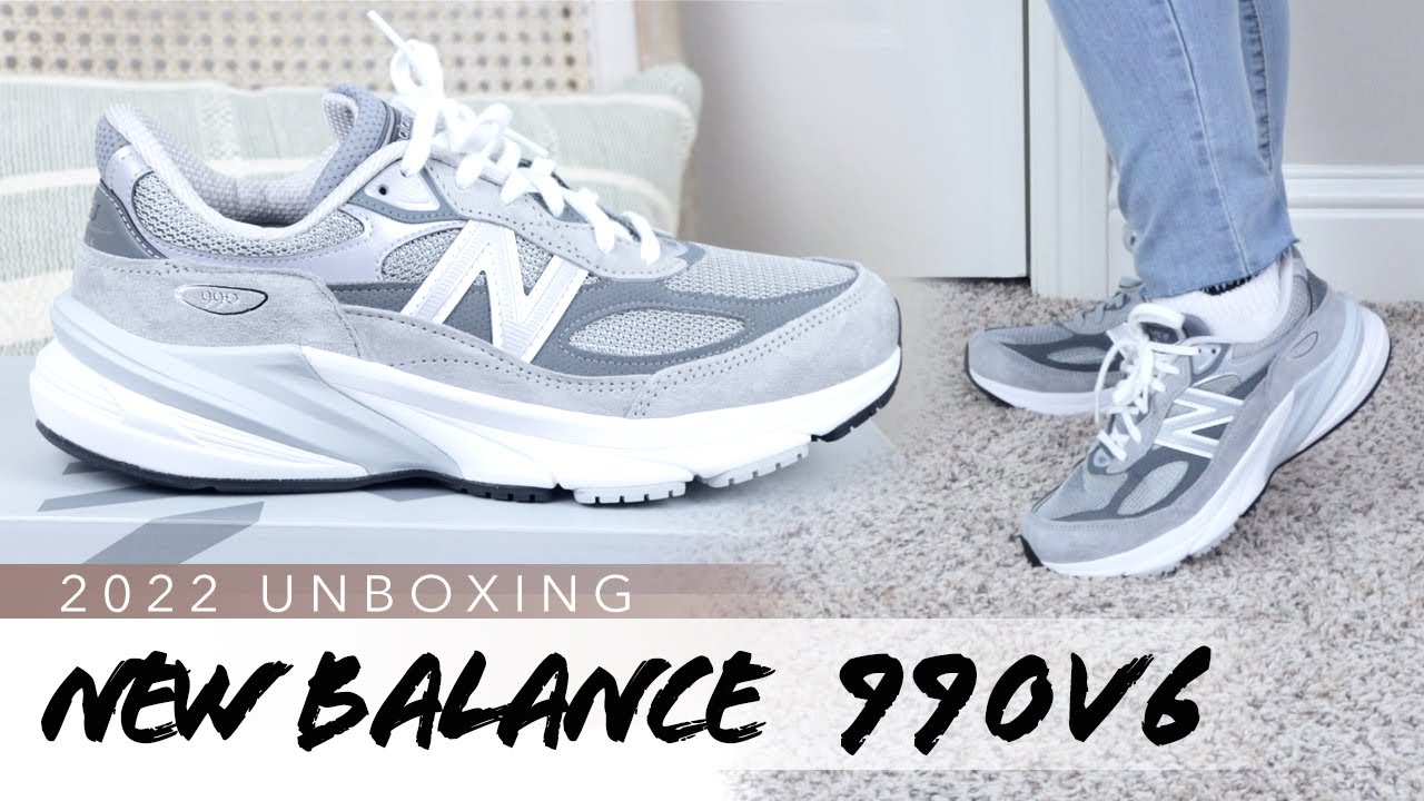 New Balance 990 V6 Running Shoes Live Unboxing | Womens Size 8.5 Wide ...