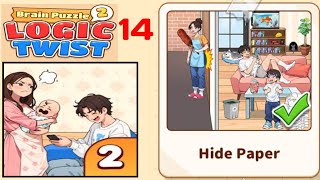 Brain Puzzle 2 Logic Twist Level 14 Paper Gameplay