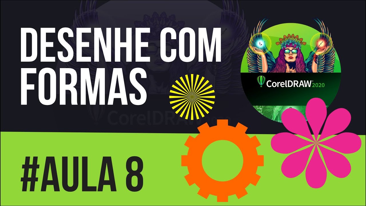 Criando desenho com as formas Geométricas (AULA 8) APRENDA COREL DRAW DO ZERO AO PROFISSIONAL.