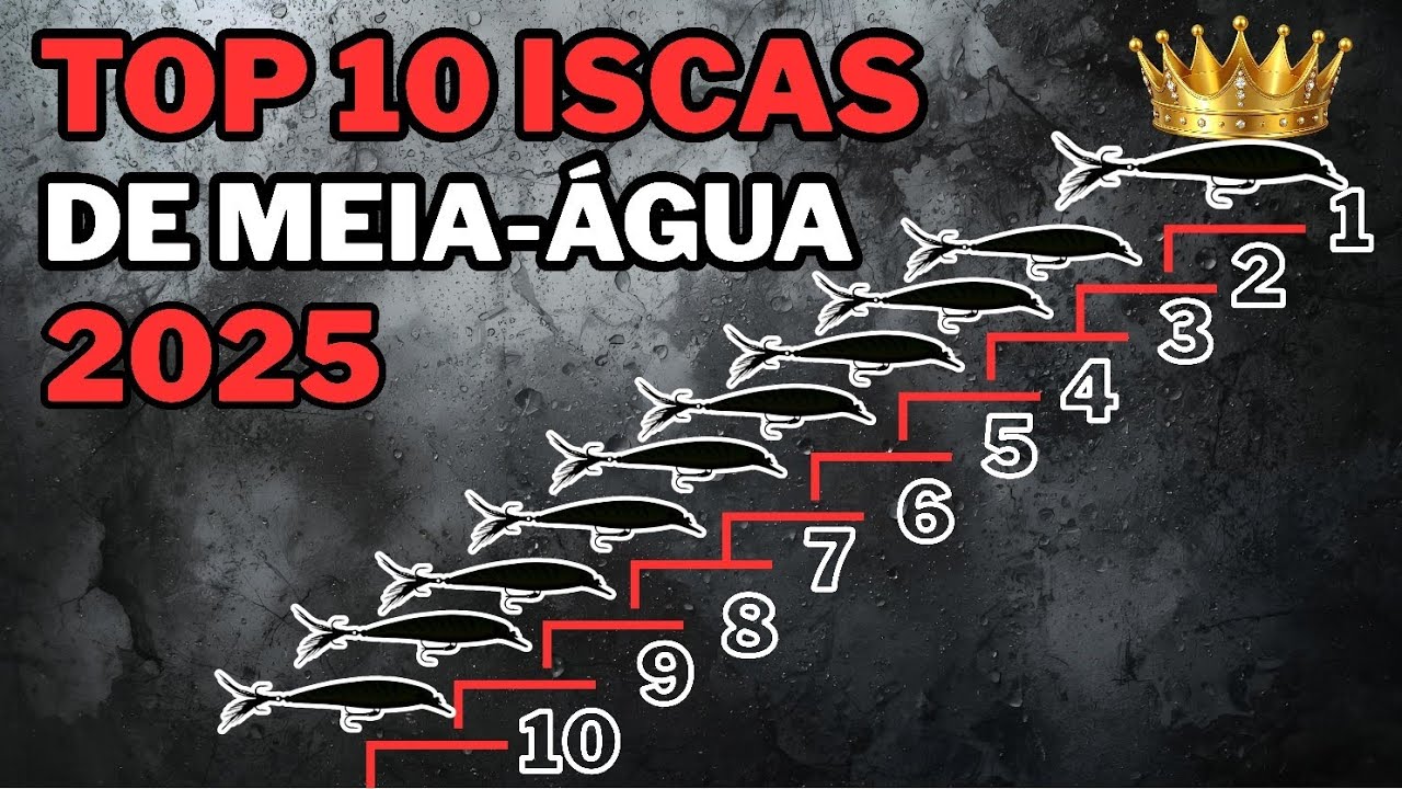 TOP 10 Iscas de meia-água - As que MAIS pegaram peixe em 2025
