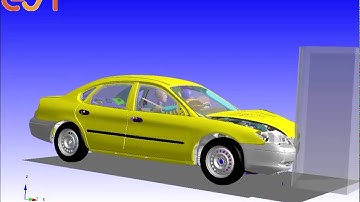 Mô phỏng va chạm của mô hình xe hơi vào tấm chắn với VPS/Pam-Crash