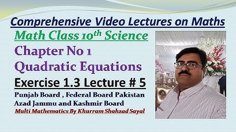 Math Class 10th Ch 1 Ex 1.3 Lec 5