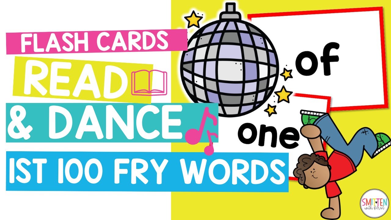 Read and Dance Sight Word Flash Cards | Fry Words First 100 | Sight Words  Kindergarten First Grade