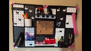 #diy Peg Board Wall Piece-Dollar Tree Products