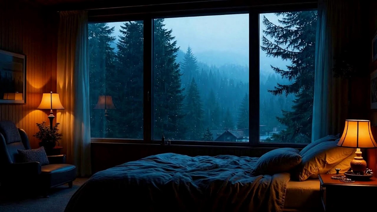 Gentle Thunder Rain Loop for Calm Night Sleep