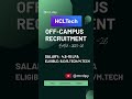 HCLTECH hiring | Don't Miss opportunity | Batches 2023-26