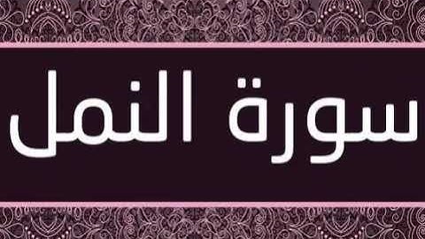 سورة النمل بصوت الشيخ فارس عباد بدون إعلانات