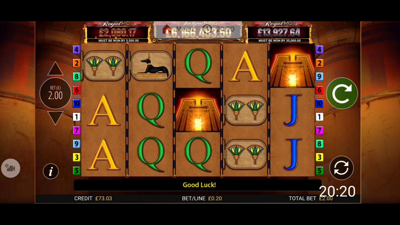 Decent Bonuses on Eye of Horus Jackpot King. Sky Vegas online slots UK. £2 bet.
