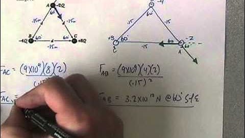 4 coulomb equilateral triangle