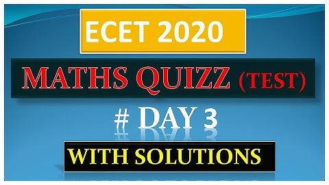 MATHS DAY 3 | ECET 2020 | TS & AP EDUTalks