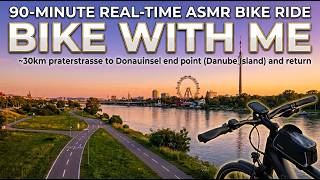 30km Vienna Cycling Tour | Donauinsel & Prater Park Loop (4K 60fps)