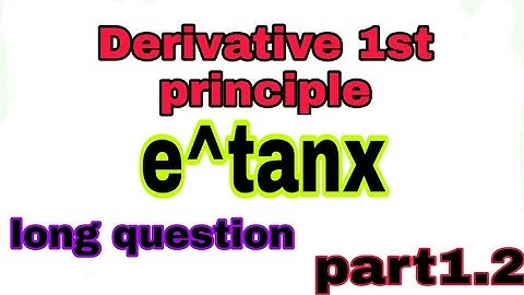 Class 12 math derivative by using 1st principle of exploitation part1.2