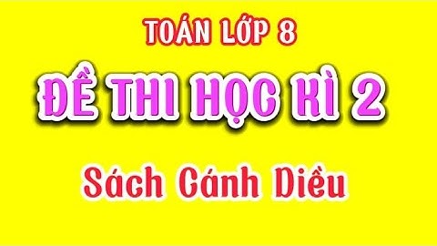 De thi học kì 2 lớp 8 môn toán năm 2024