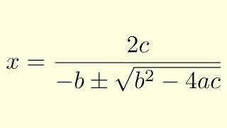 The Quadratic Formula No One Taught You