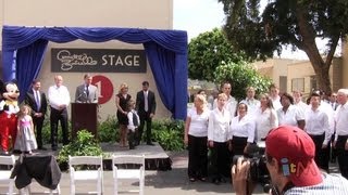 Annette Funicello stage dedication, interviews, and song at Walt Disney Studios
