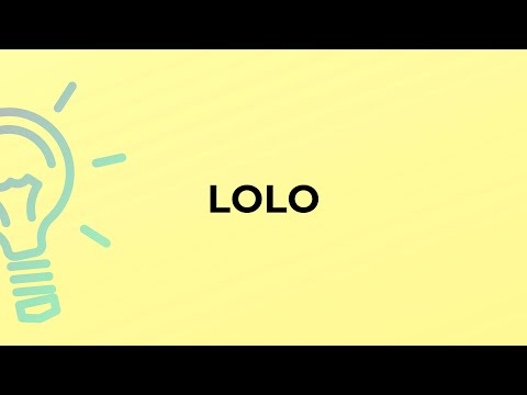 What is the meaning of the word LOLO? 