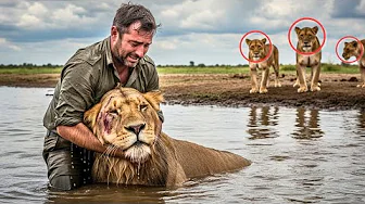 Ranger Pulls Lion from River – The Pride Did Something Unbelievable