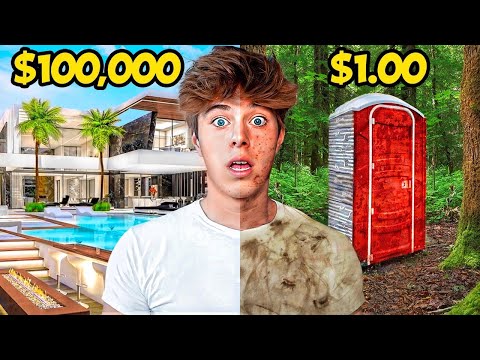 $1 VS $100,000 HOTEL CHALLENGE!!