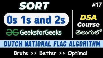 Sort an array of 0s 1s and 2s | Dutch National flag Algorithm | GeekForGeeks interview #dsa #java