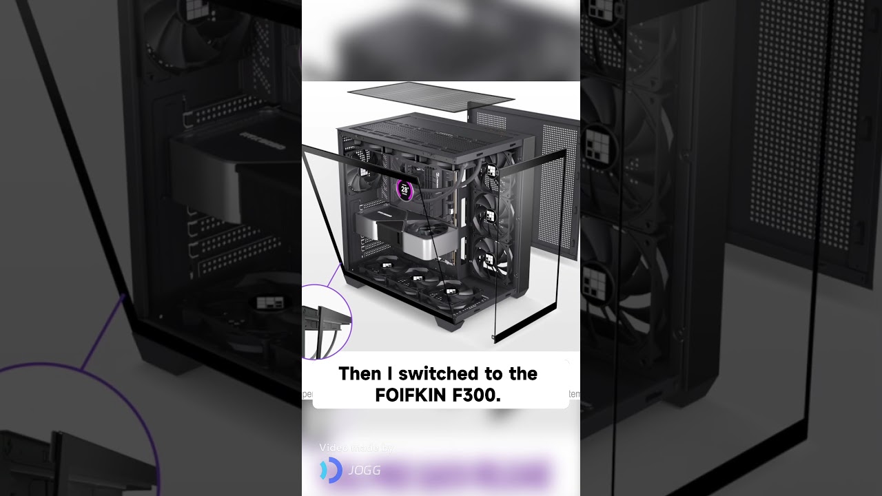 FOIFKIN F300 2025 PC Case   Pre Installed 4 No RGB Fan, ATX Mid Tower Gaming PC Case 