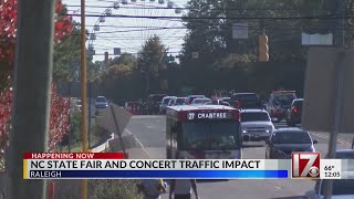 NC State Fair and concert traffic impact