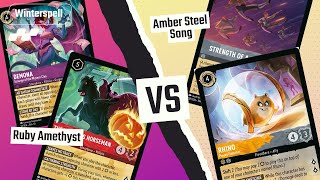 💥 Ruby Amethyst vs Amber Steel Song 🎶 ❄️ | Intense Lorcana Gameplay