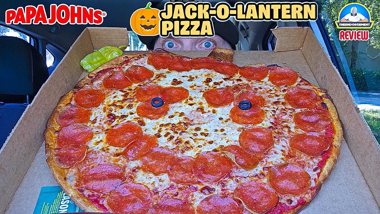 Papa John's® Jack-O'-Lantern Pizza Review! 🎃🍕| Great Pizza or Gimmick