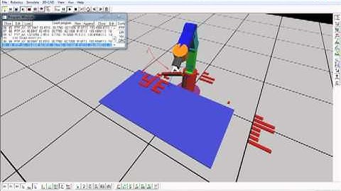 Robotics: robotic simulation in EASYROB software, Elbow robot
