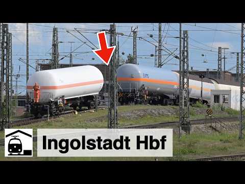 Listen, what's coming in from outside – it'll probably be a nice little train: Ingolstadt Central...