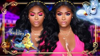 Aladdin Inspired Makeup Tutorial / BOMB BODY WAVE HAIR * AFFORDABLE / ft .Allove hair on Aliexpress