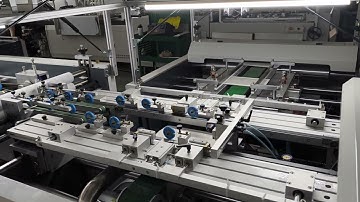 AFM450B Automatic case making machine testing before shipping