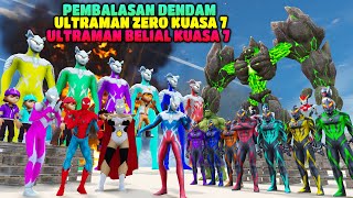 ULTRAMAN ZERO POWER 7 TAKES REVENGE AGAINST ULTRAMAN BELIAL POWER 7 HELPED BY BOBOIBOY SOLAR - GT...