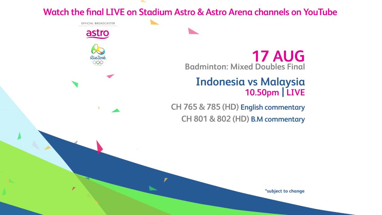 AyuhMalaysiaKu - Watch Mixed Doubles Final on Stadium Astro Youtube