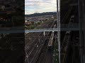 白石駅近くのホテルから東北本線を眺める①