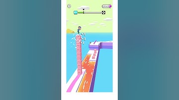 Hyper casual games (Cube surfer) level - 81% #shorts