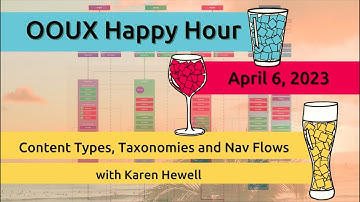 OOUX Happy Hour - Content Types, Taxonomies and Nav Flows with Karen Hewell