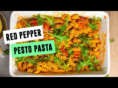 Red Pepper Pesto Pasta | SO VEGAN