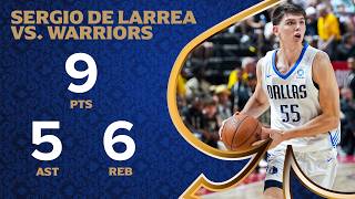 Sergio De Larrea 9 Pts 6 Reb Highlights Vs. Golden State Warriors Summer League July 9, 2026