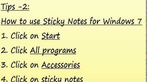 How to use sticky notes for windows 8 and 7 Tips YTV 71