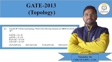 Question No. 3 || Topology || Gate-2013(MA-Mathematics)