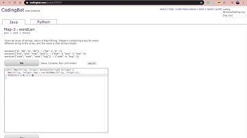 Map-2 (wordlen) Java Tutorial || Codingbat.com