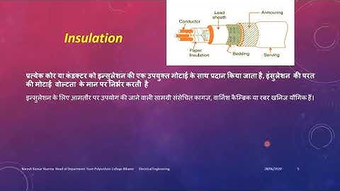 EE-307  |  POWER SYSTEM II  |  Construction of U/G Cable   by  N K Sharma GPC Bikaner