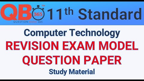 TN | 11th Standard Computer Technology Revision Model Question Paper 2020
