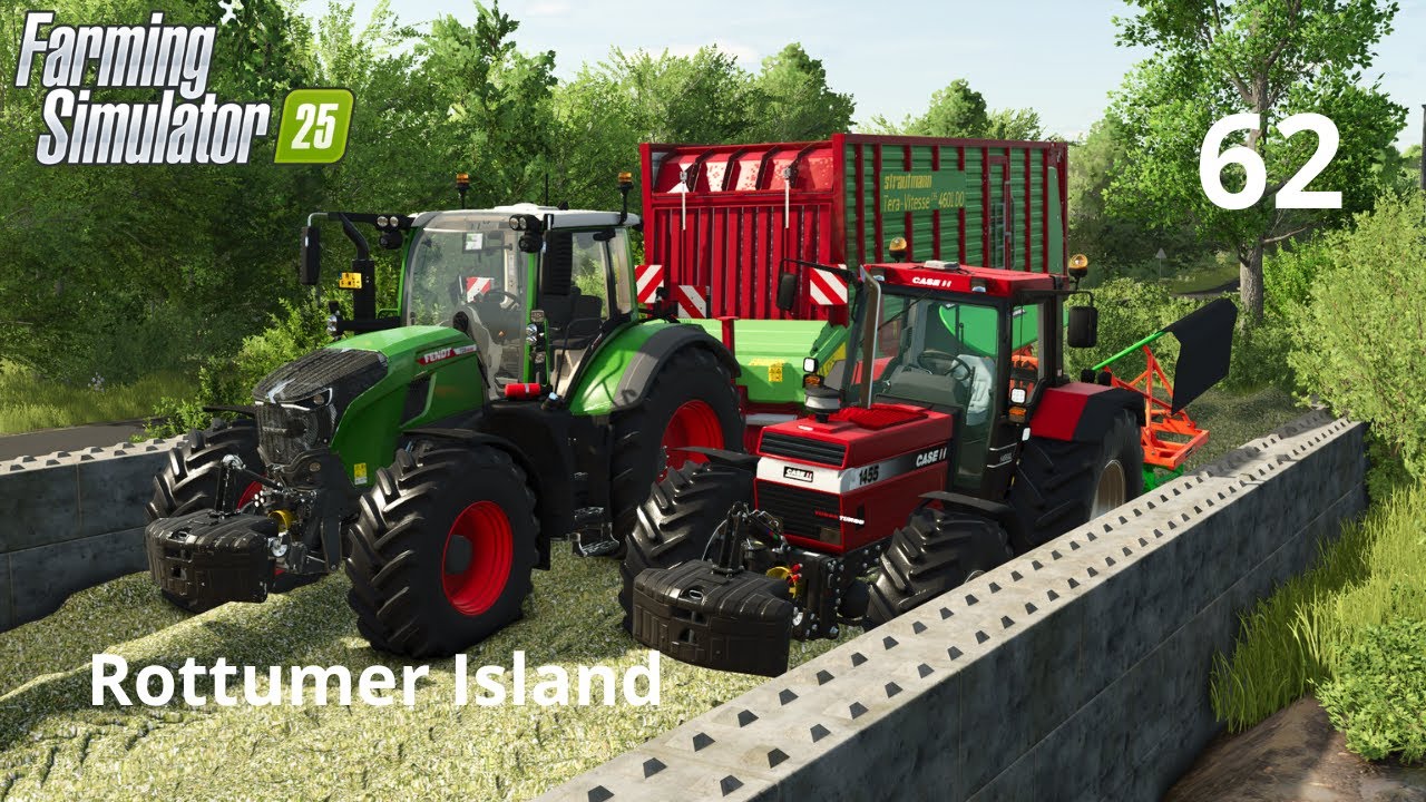 ENSILING GRASS WITH THE NEW FORAGE WAGON | ROTTUMER ISLAND #62 | FS25 ...